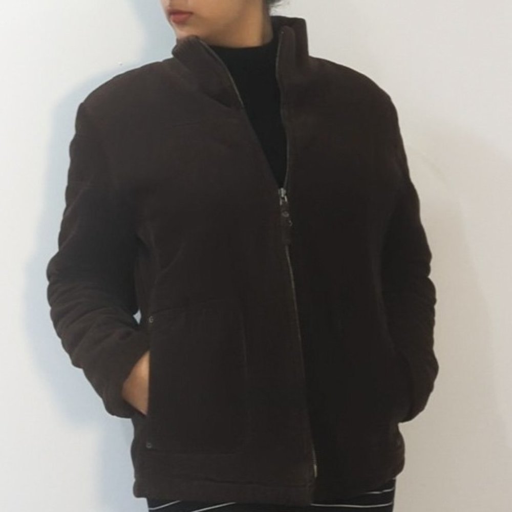 Cotton Ginny Brown Corduroy Jacket with Paisley Lining